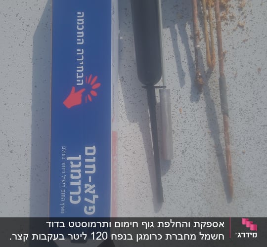 אריזת כרומגן עם רכיבי דוד שמש על גג